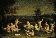 Giuseppe Maria Crespi Cupids Frollicking oil painting